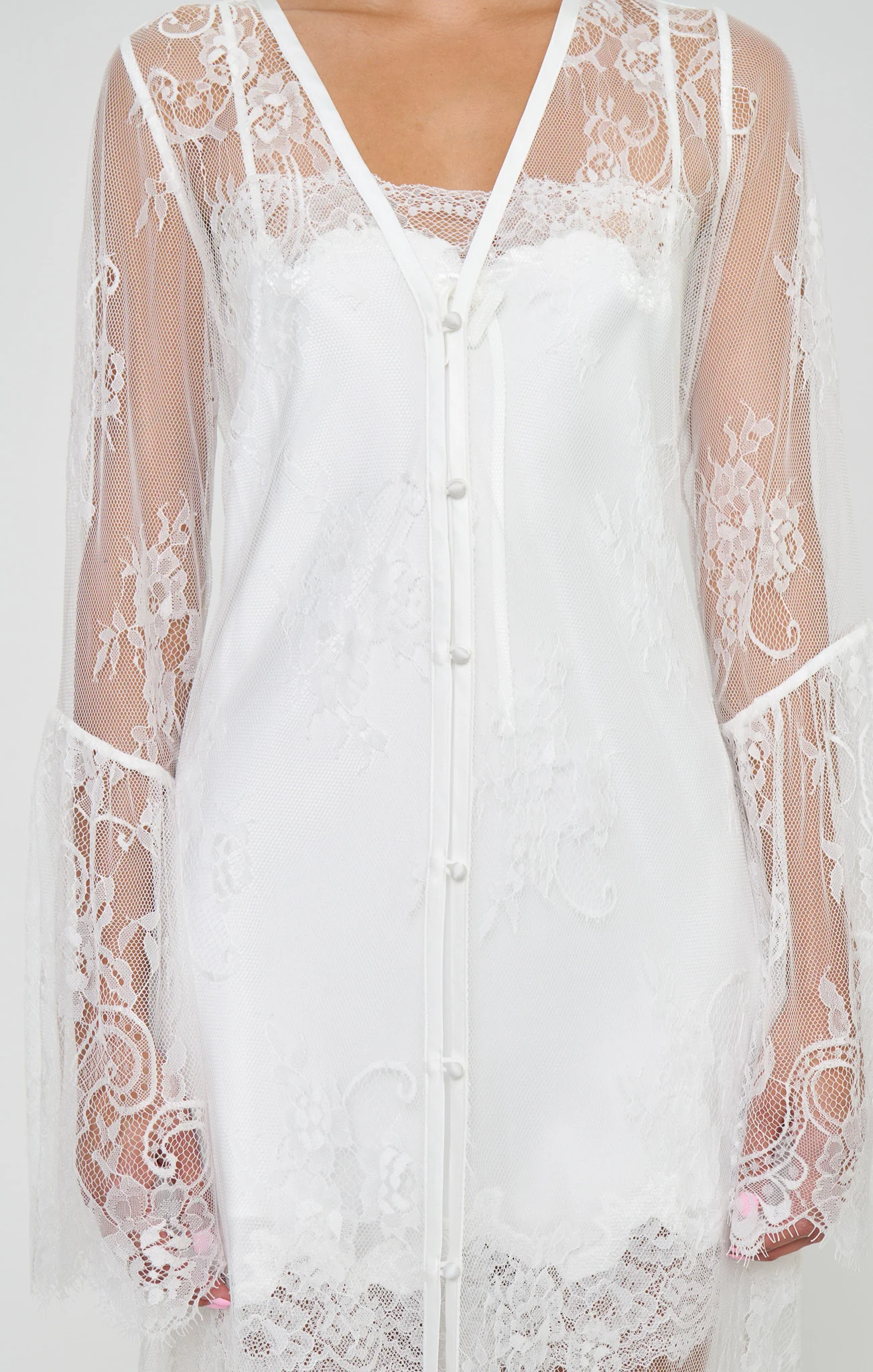 Alana Robe ~ White Lace - Image 8