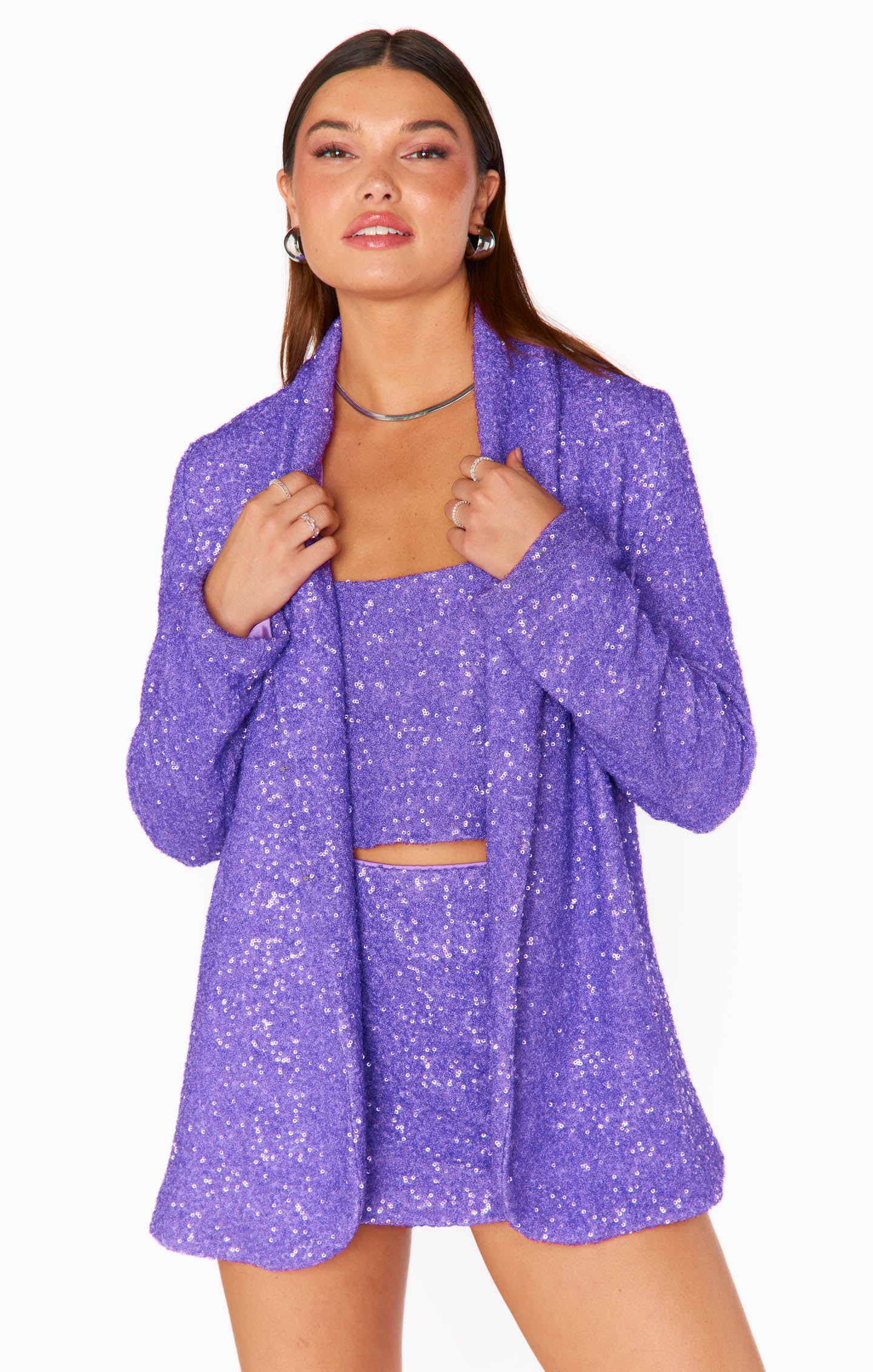 All Night Skort ~ Violet Sequins - Image 7