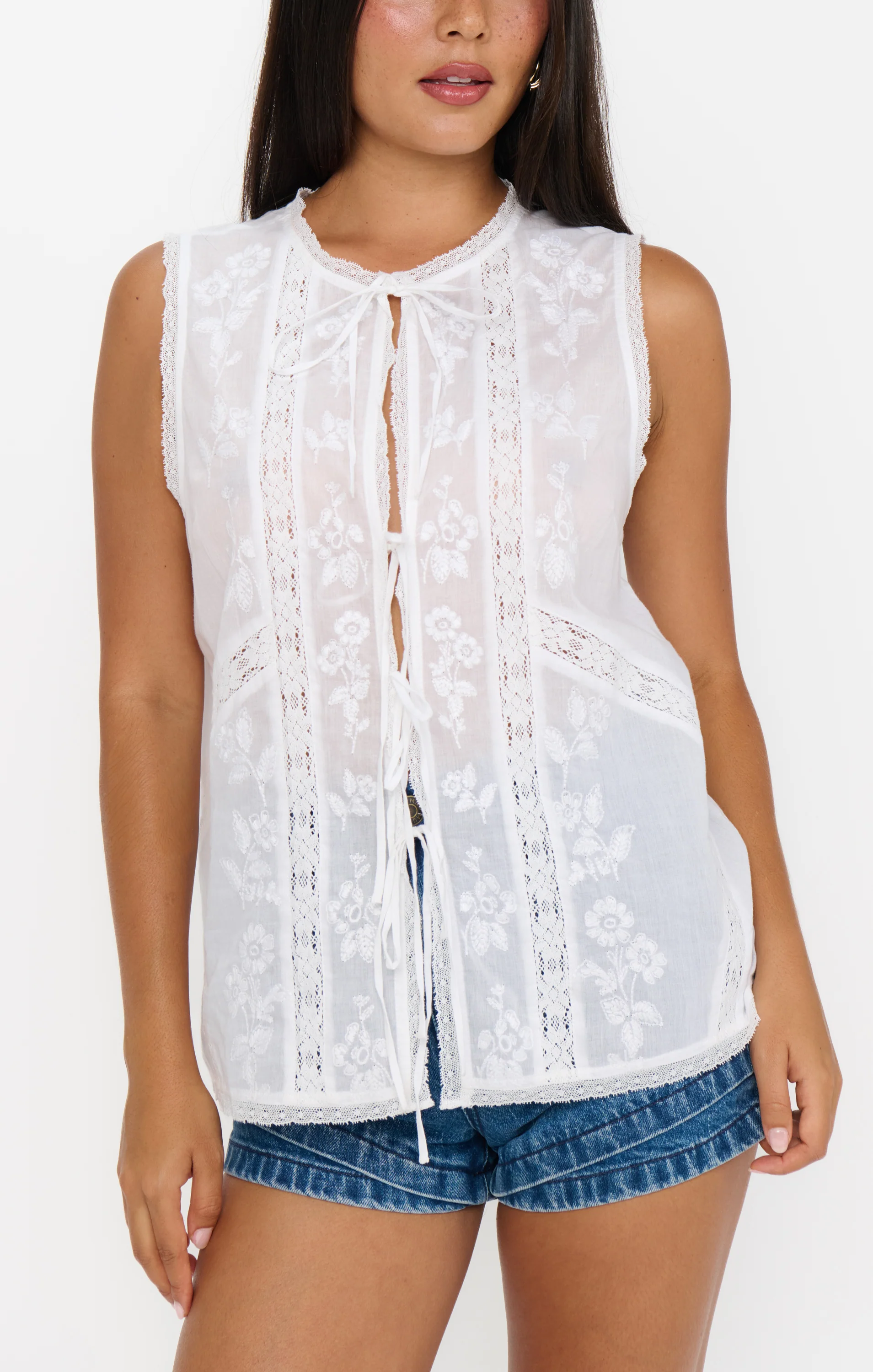 Camden Blouse ~ Cream Voile Trim - Image 3
