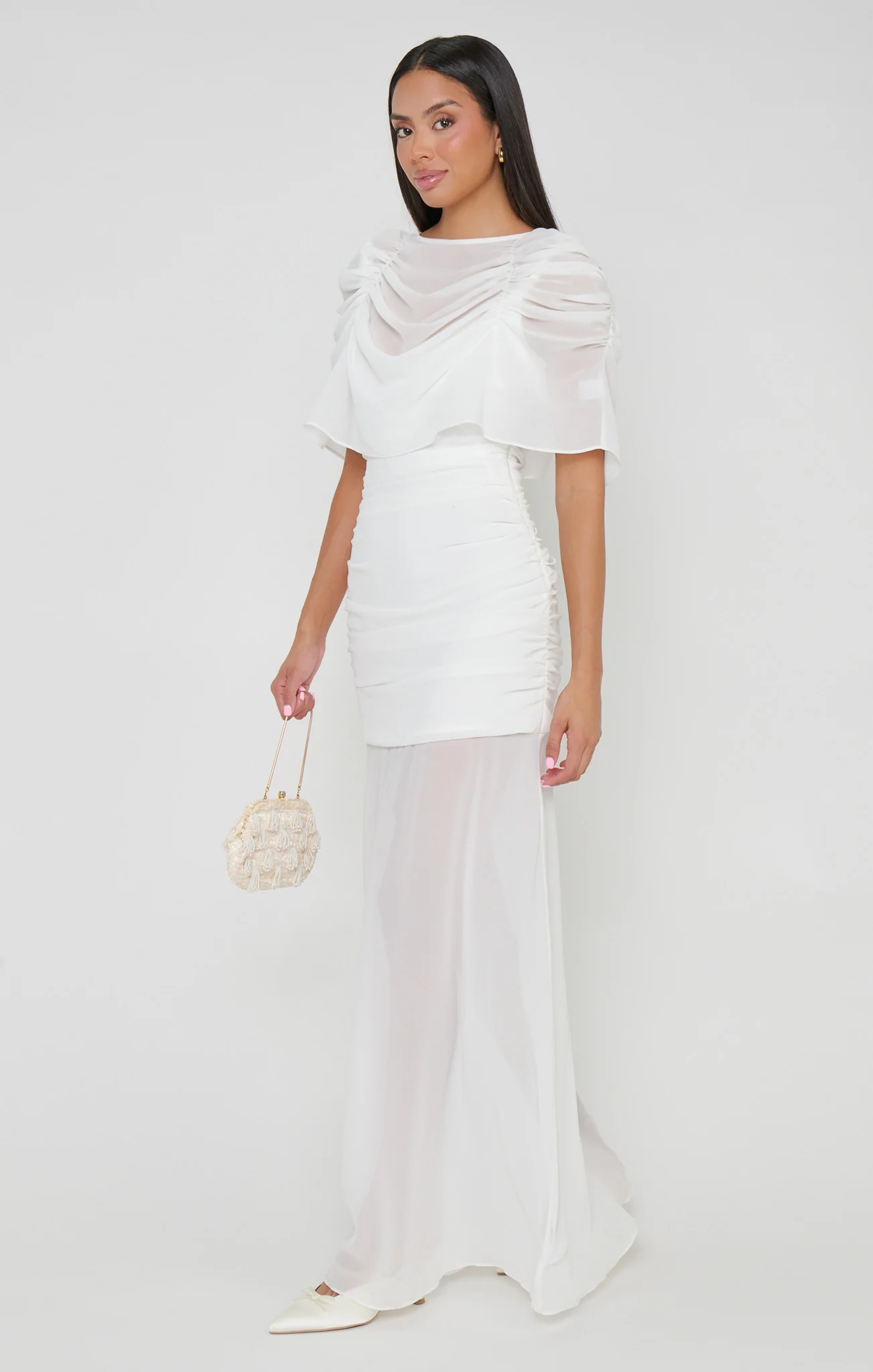 Chantelle Maxi Dress ~ Wedding Cake Chiffon - Image 4
