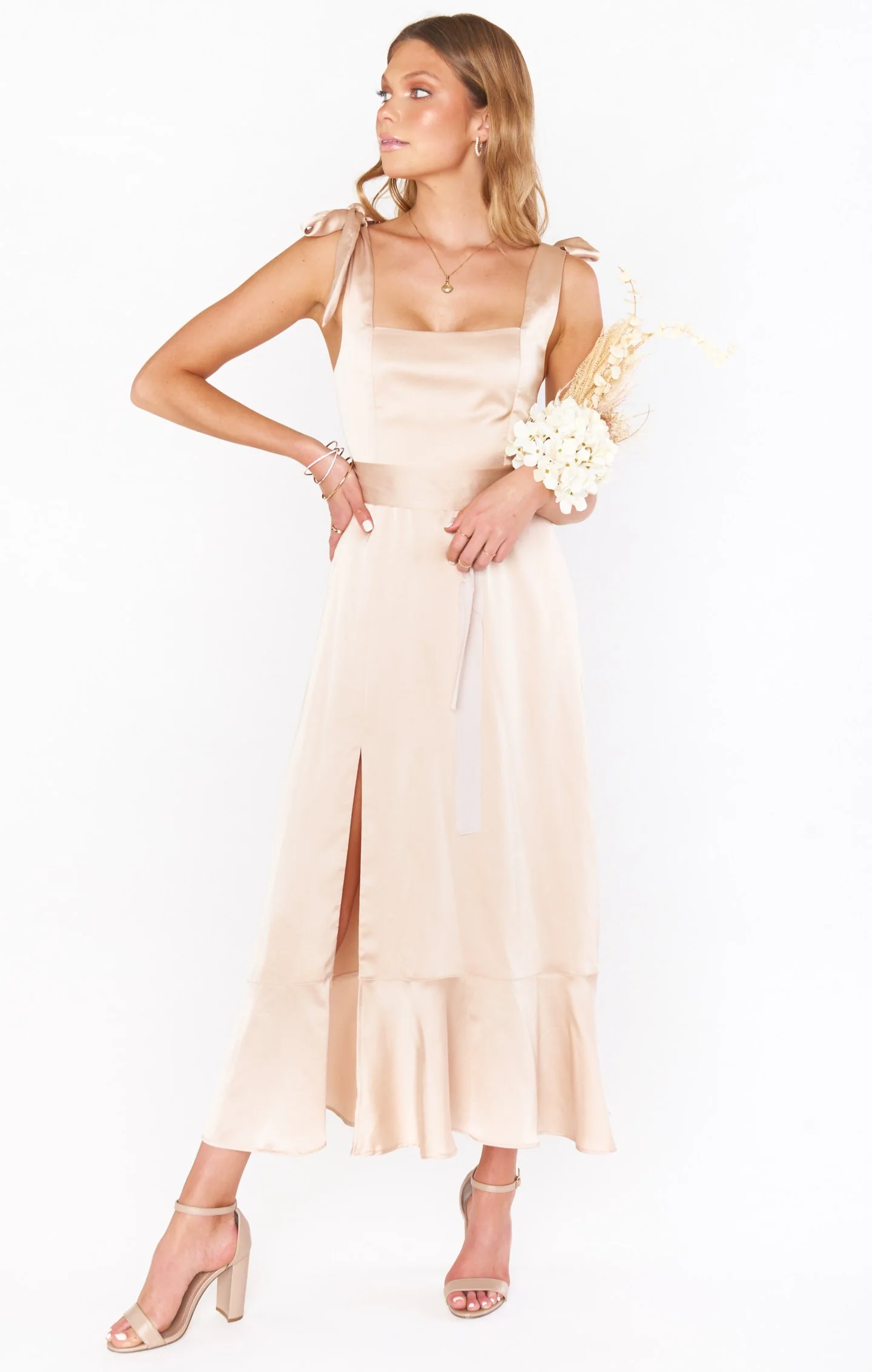 Claire Midi Dress ~ Champagne Luxe Satin - Image 29