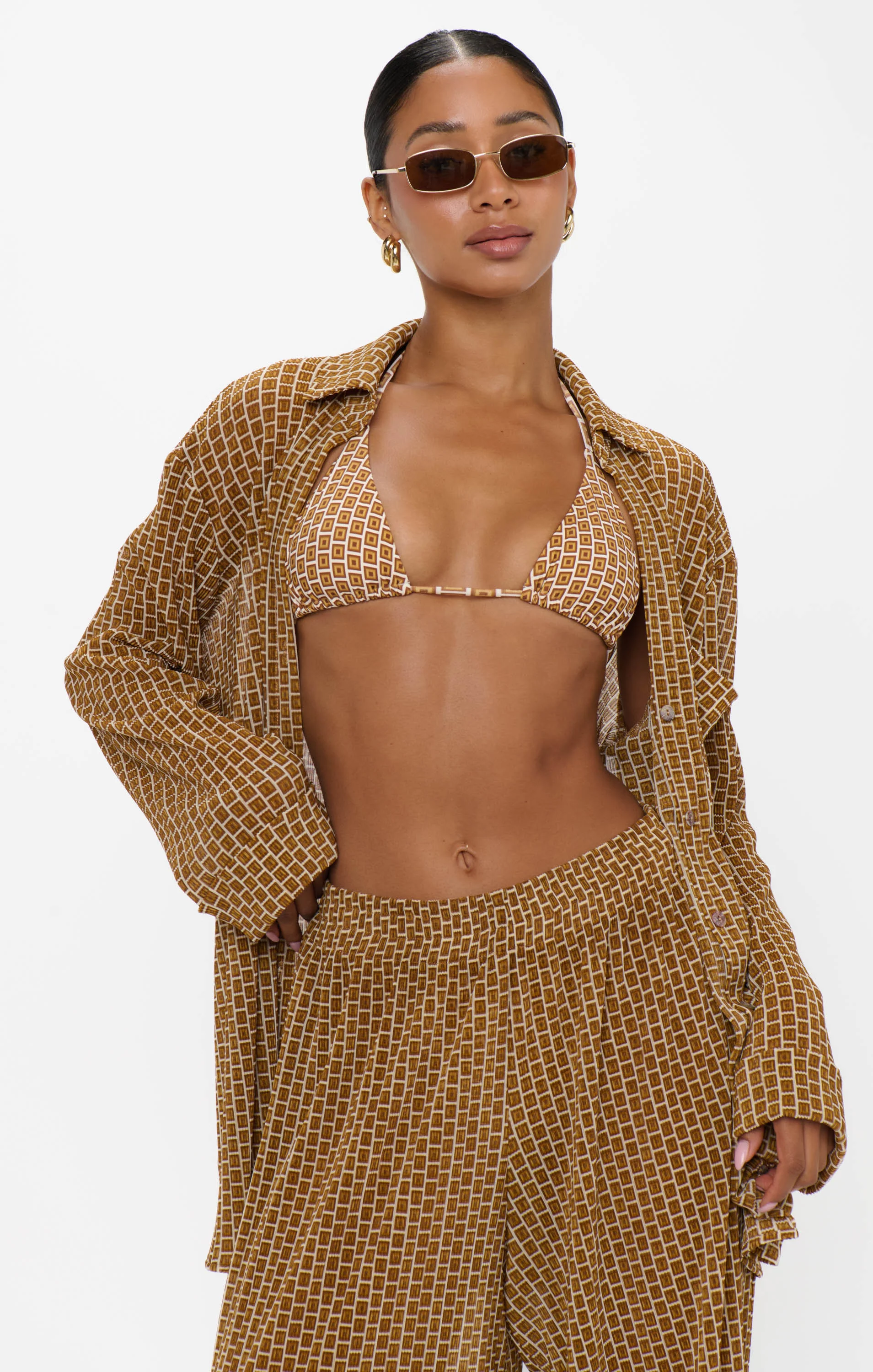 Everywhere Tunic ~ Beachy Bronze Geo - Image 5