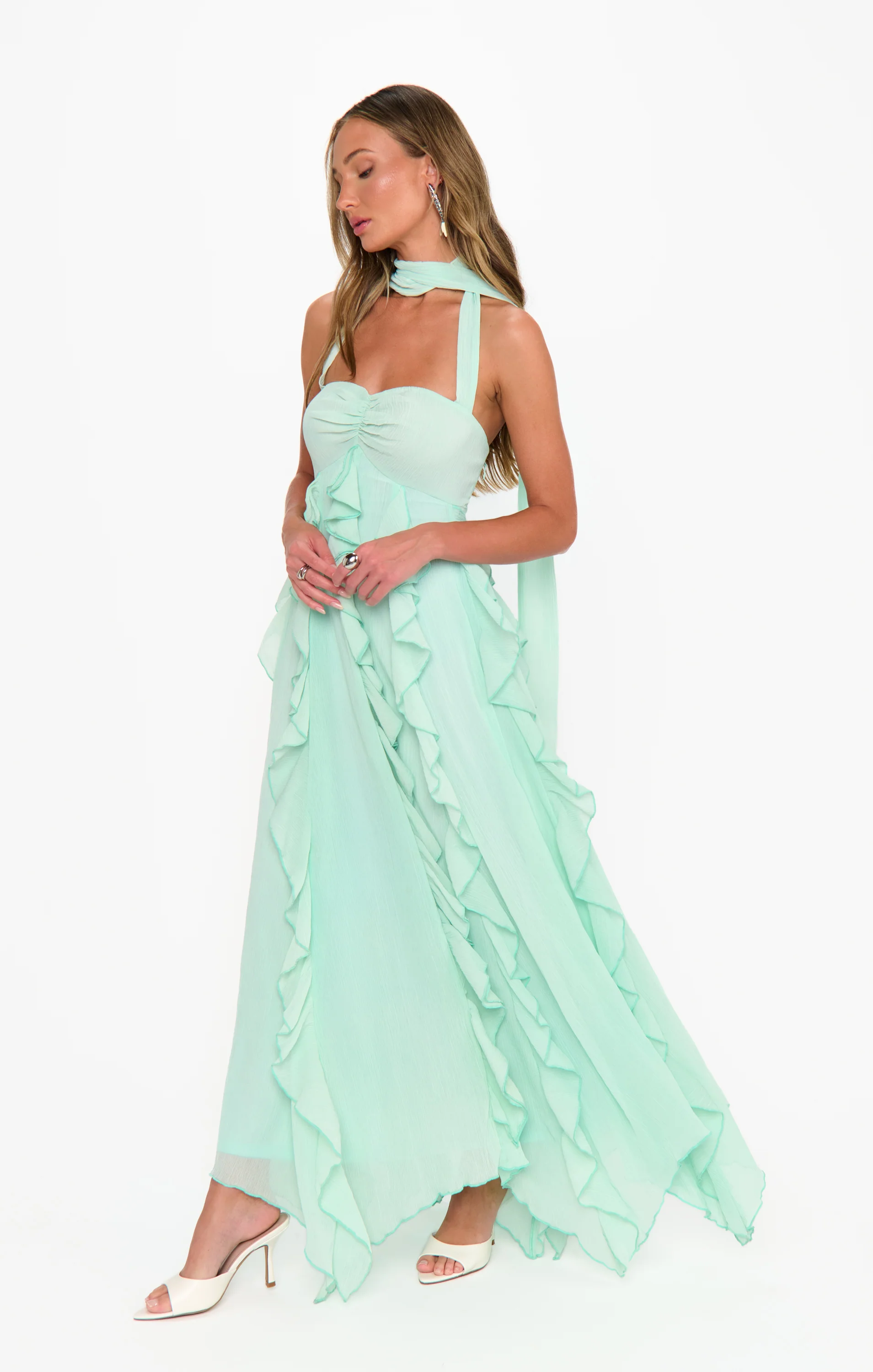 Gemma Ruffle Maxi Dress ~ Jelly Mint - Image 5