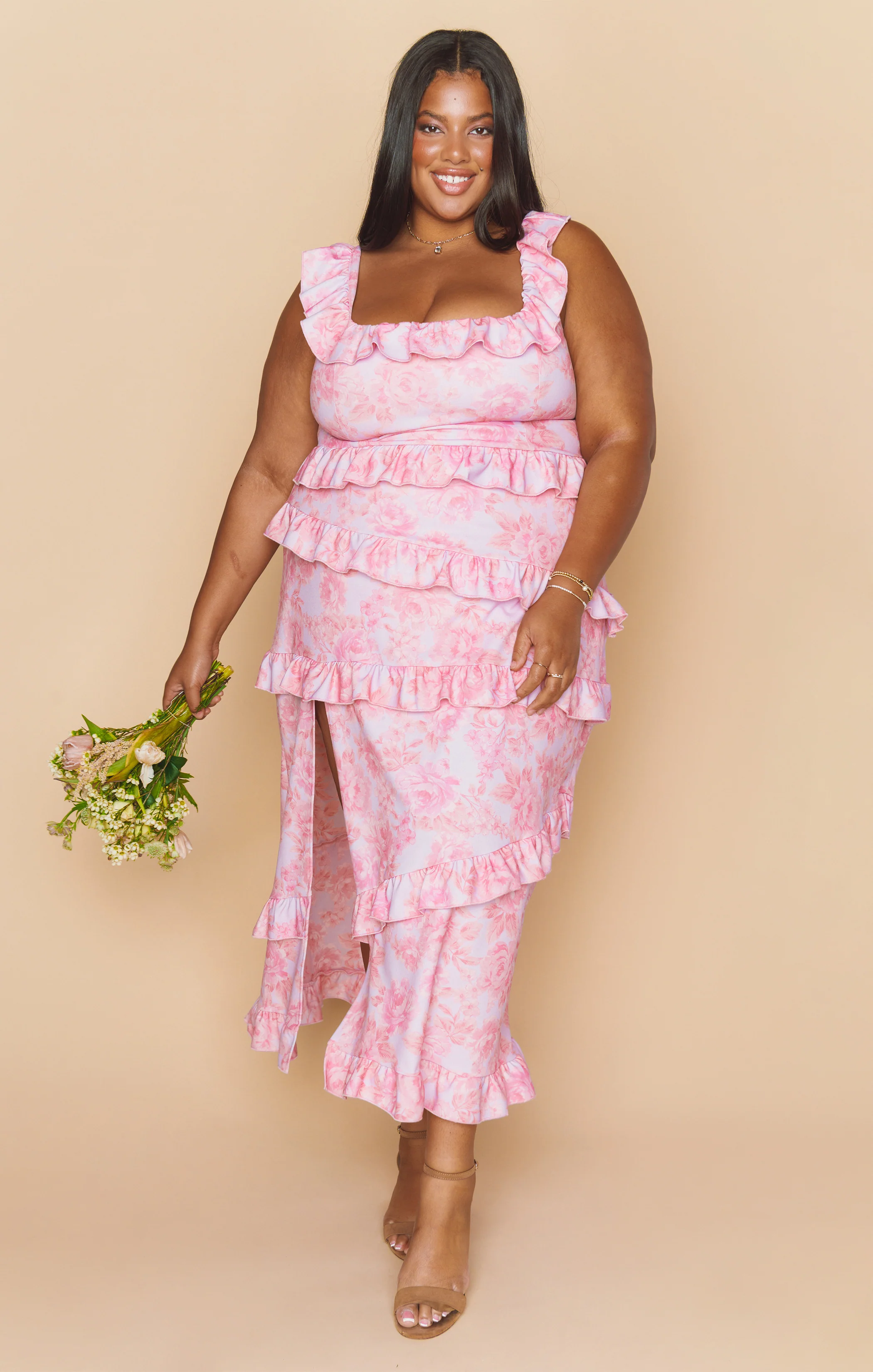 Greta Dress ~ Blushing Floral Stretch - Image 4