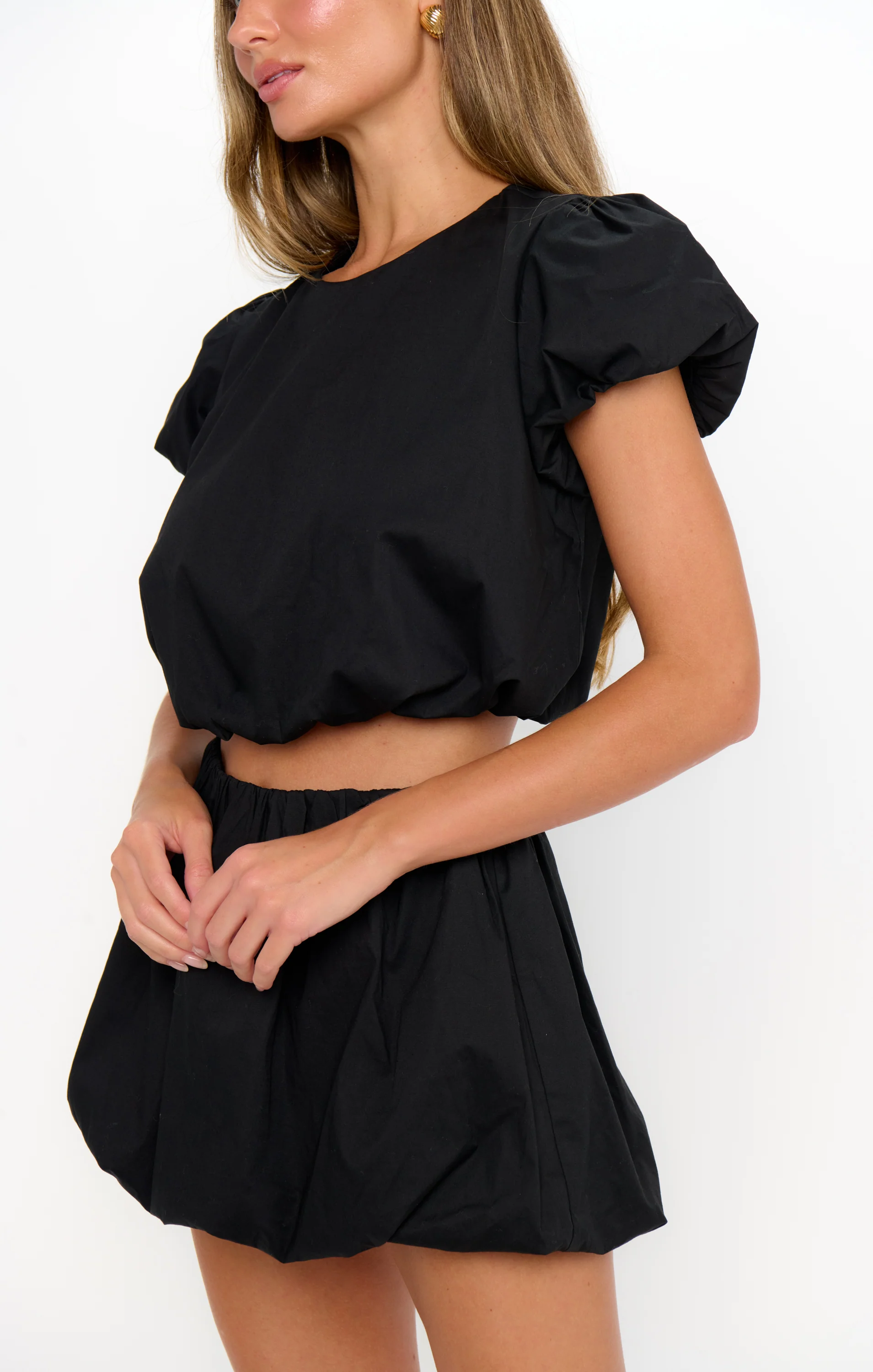 Highland Bubble Skort ~ Black Poplin - Image 2