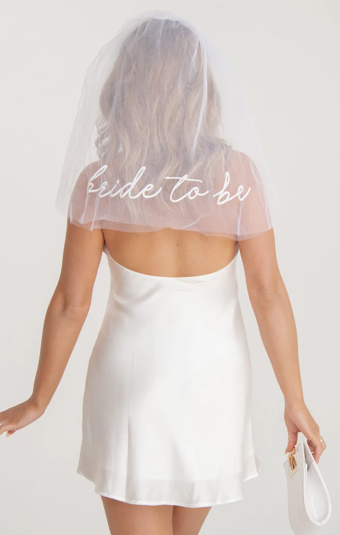 Jasmine Halter Mini Dress ~ Ivory Luxe Satin - Image 4