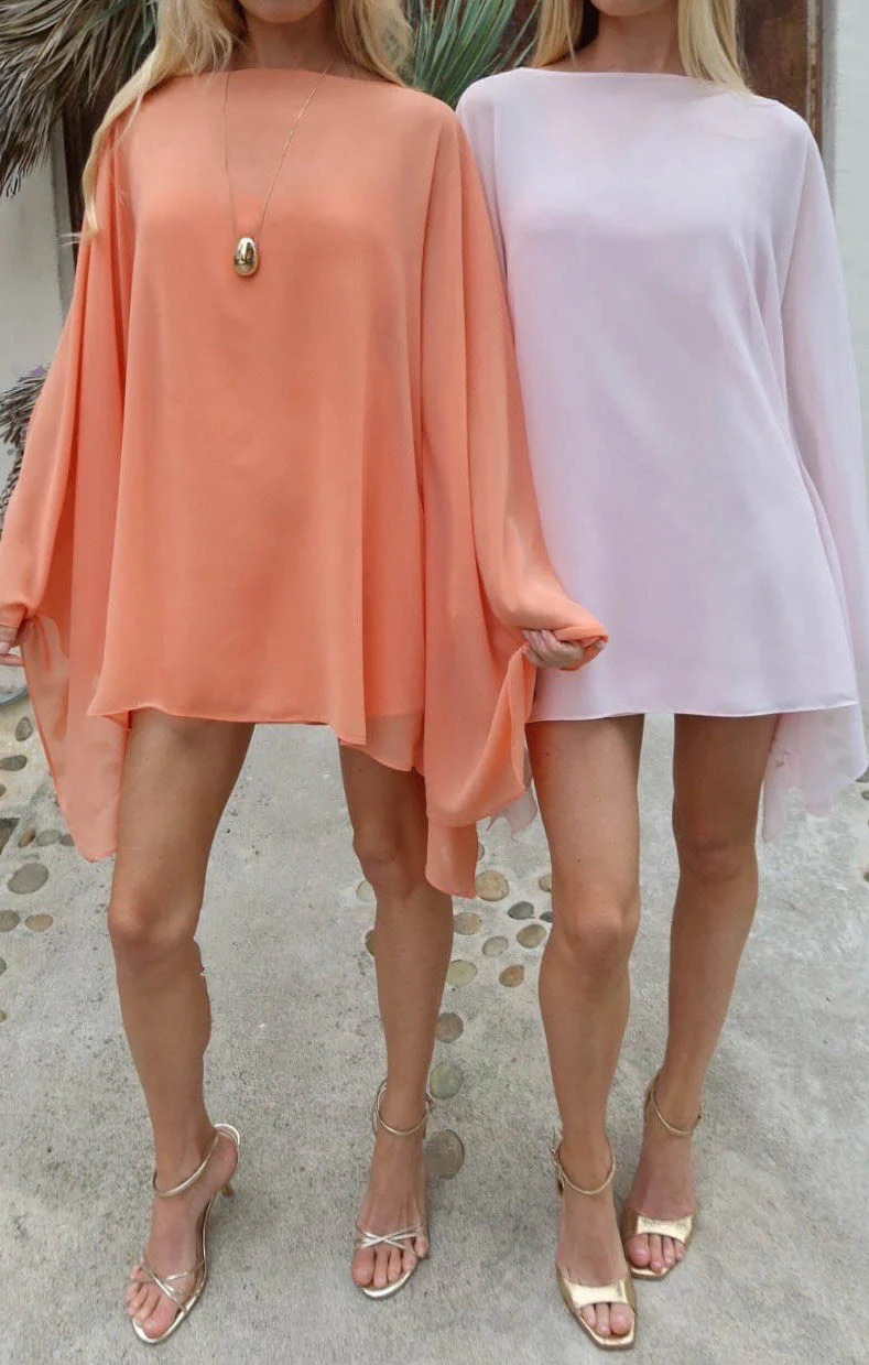 Olsen Mini Dress ~ Cantaloupe Chiffon - Image 2