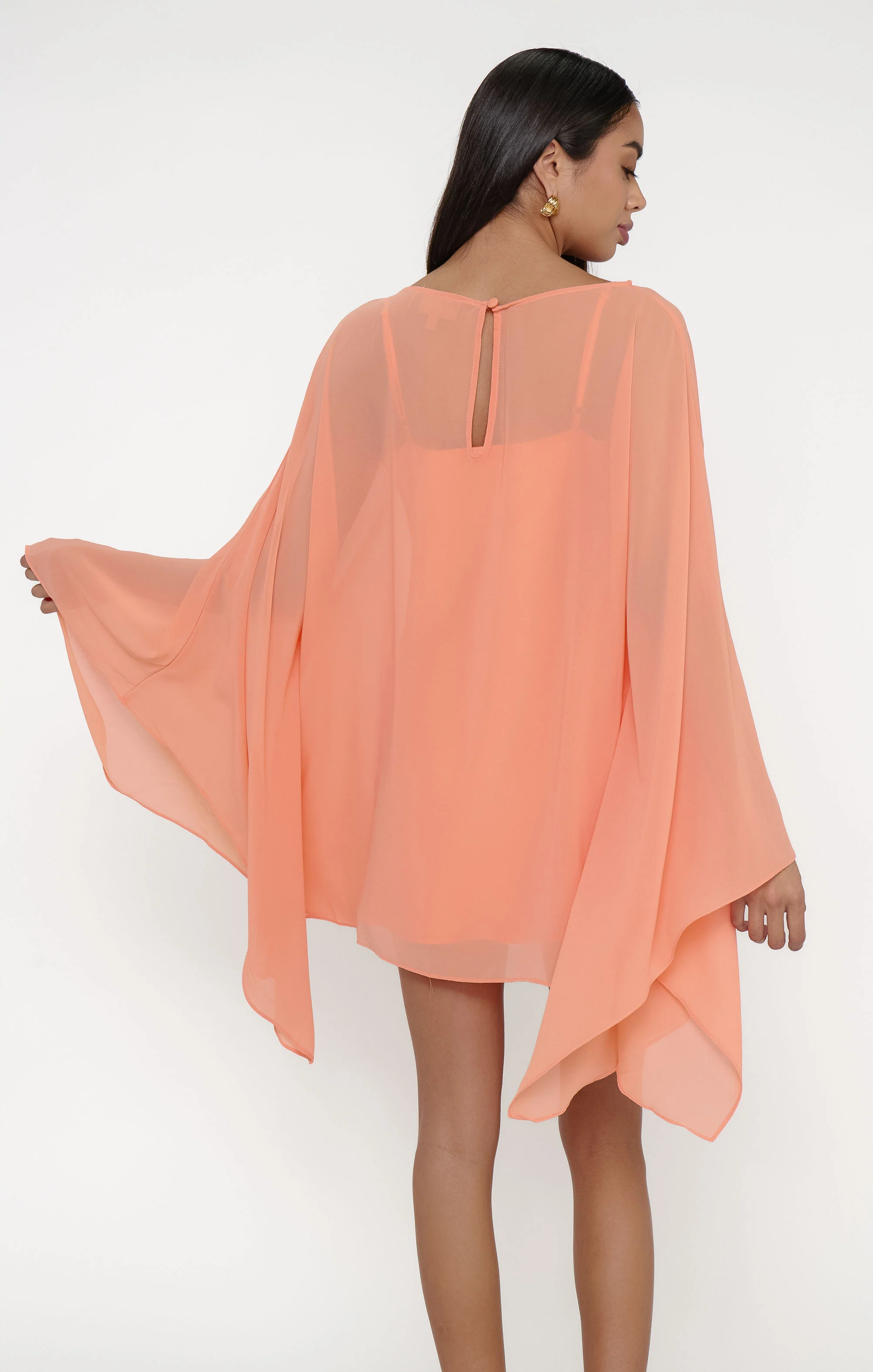 Olsen Mini Dress ~ Cantaloupe Chiffon - Image 5