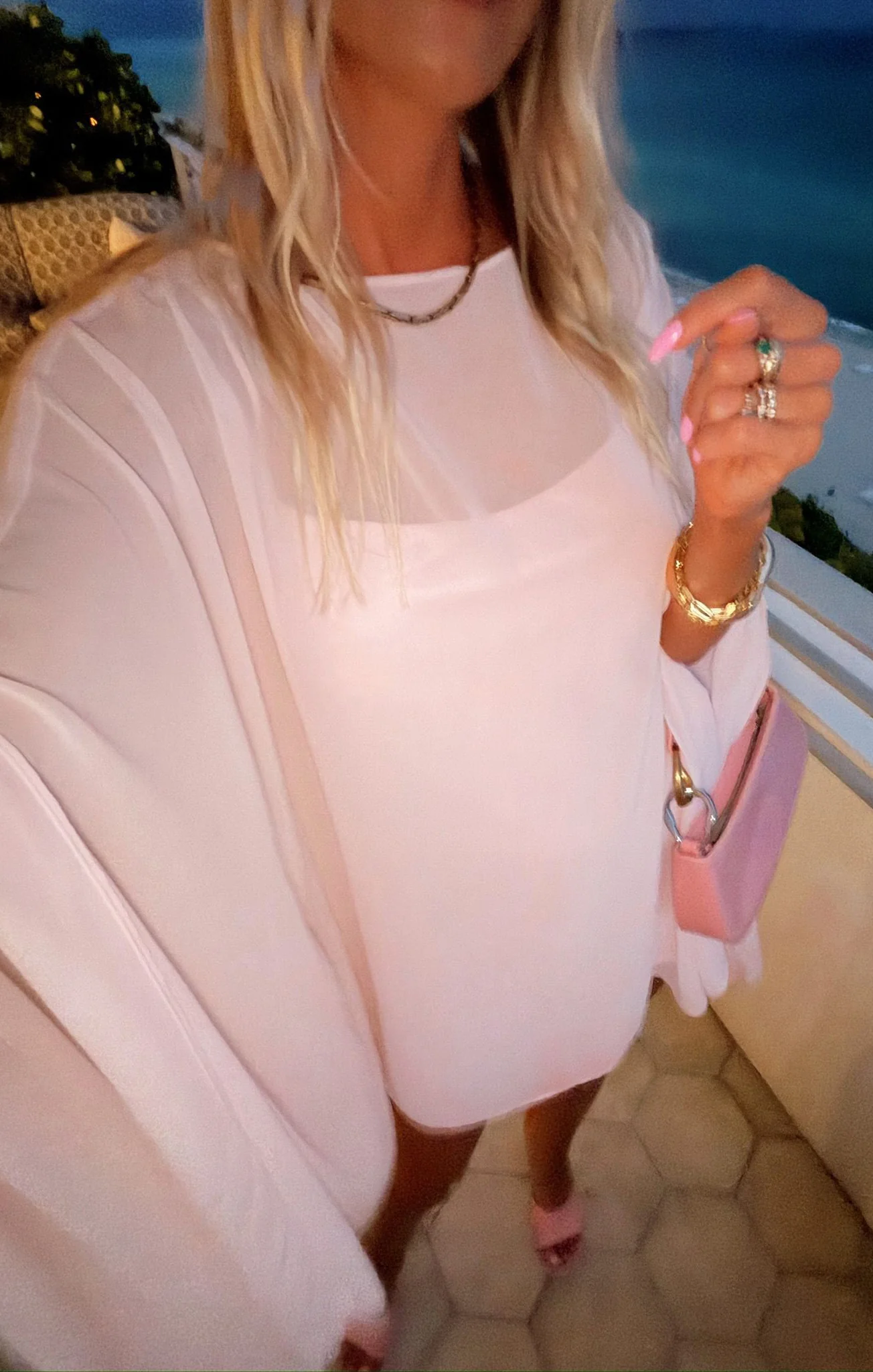 Olsen Mini Dress ~ Powder Pink Chiffon - Image 5