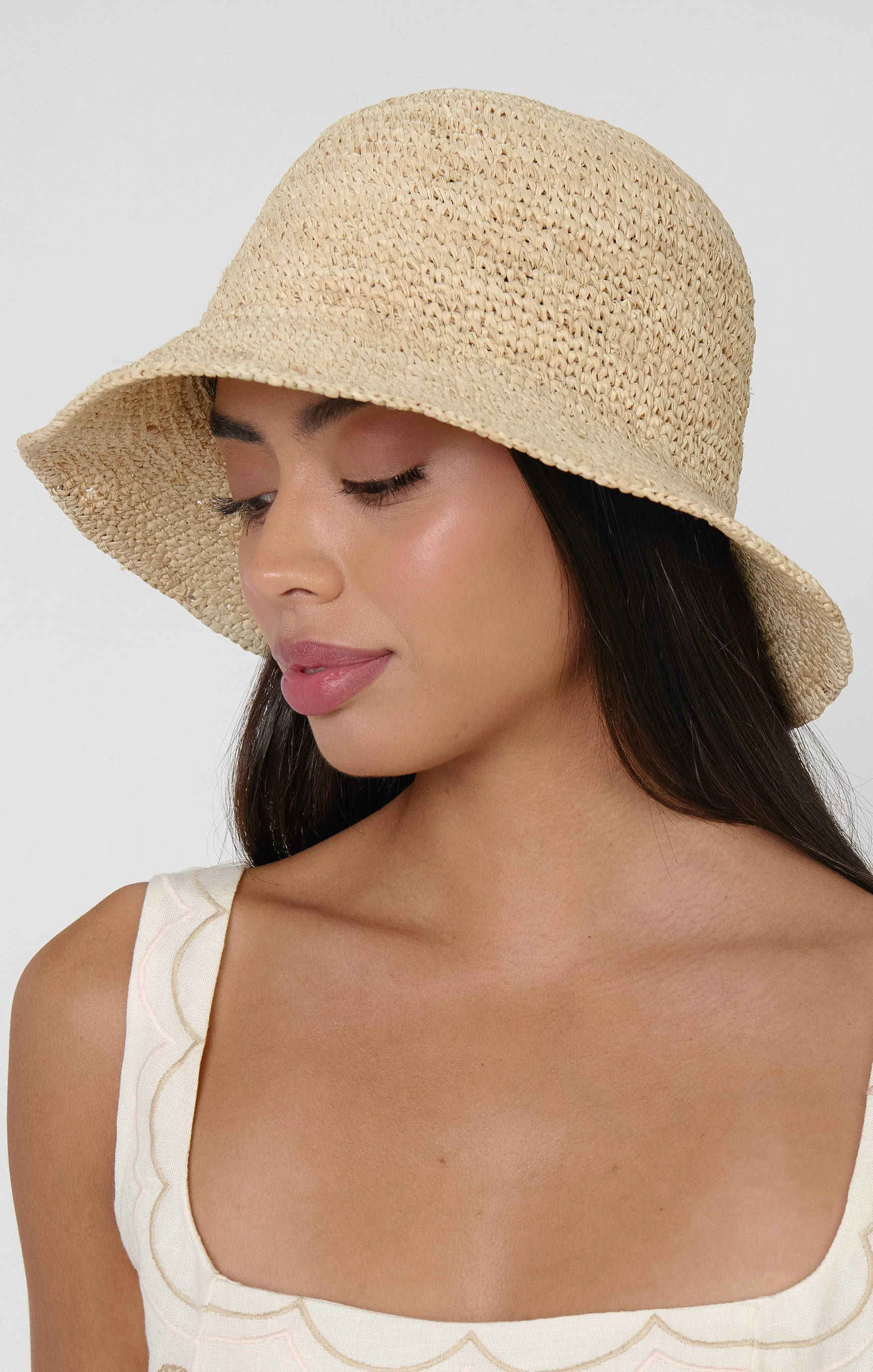 Raffia Bucket Hat ~ Natural - Image 5