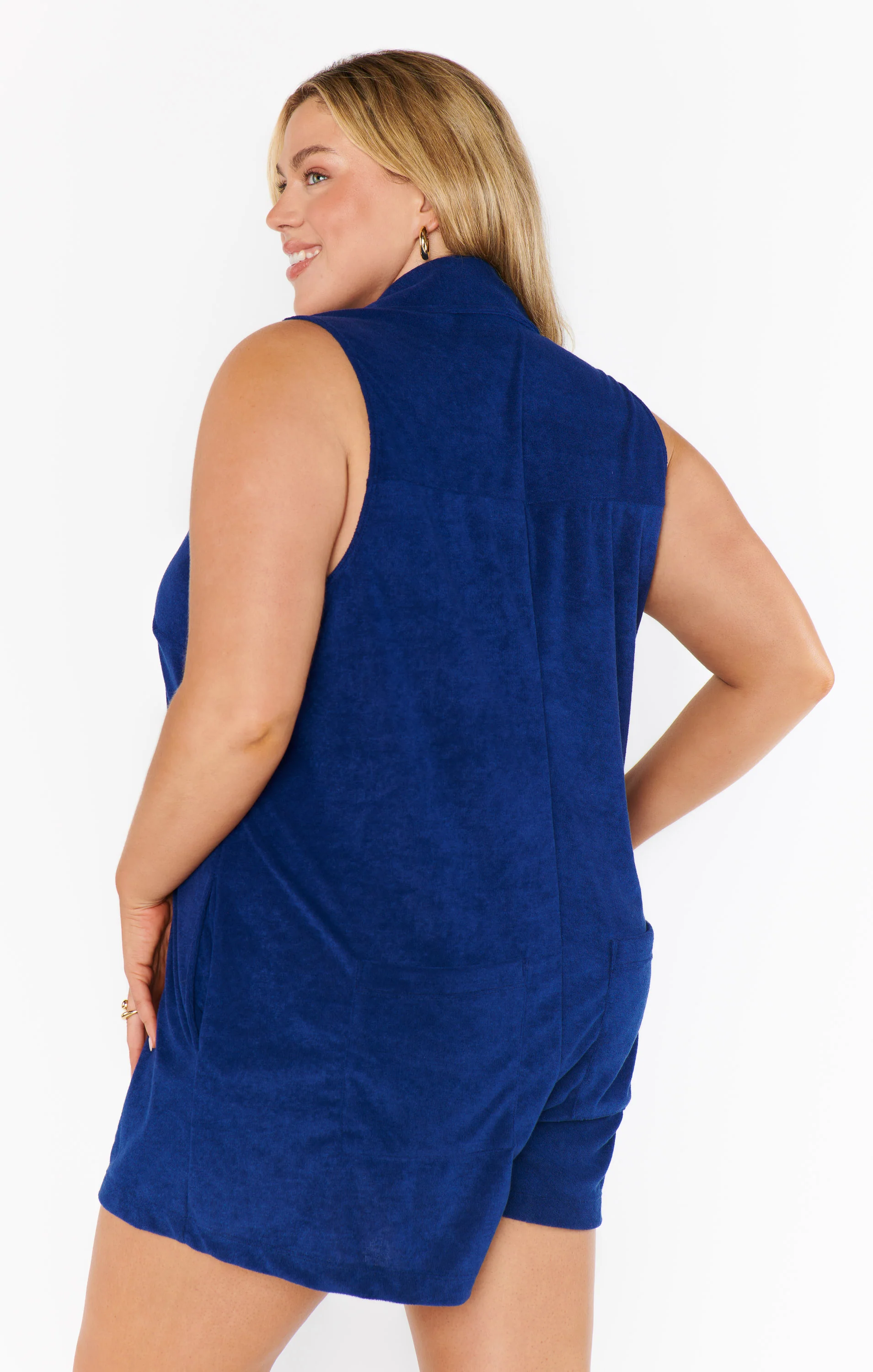 Reno Romper ~ Navy Blue Terry - Image 12