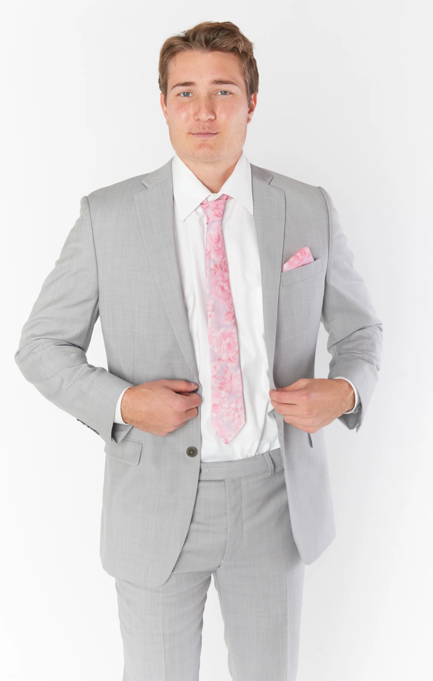 Sam Pocket Square ~ Blushing Floral - Image 3