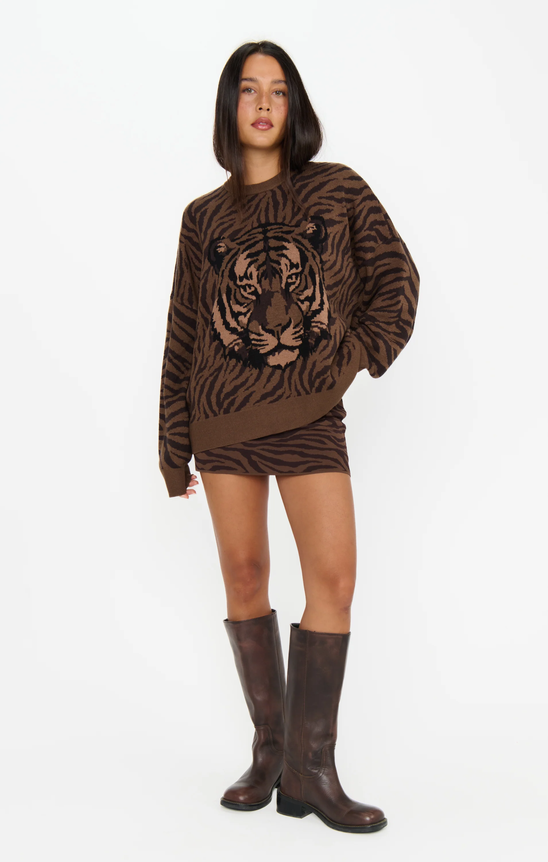 Seasons Sweater ~ Wild Tiger Graphic Knit